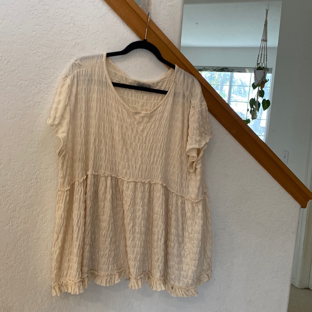 Urban Outfitters Babydoll Cream Top